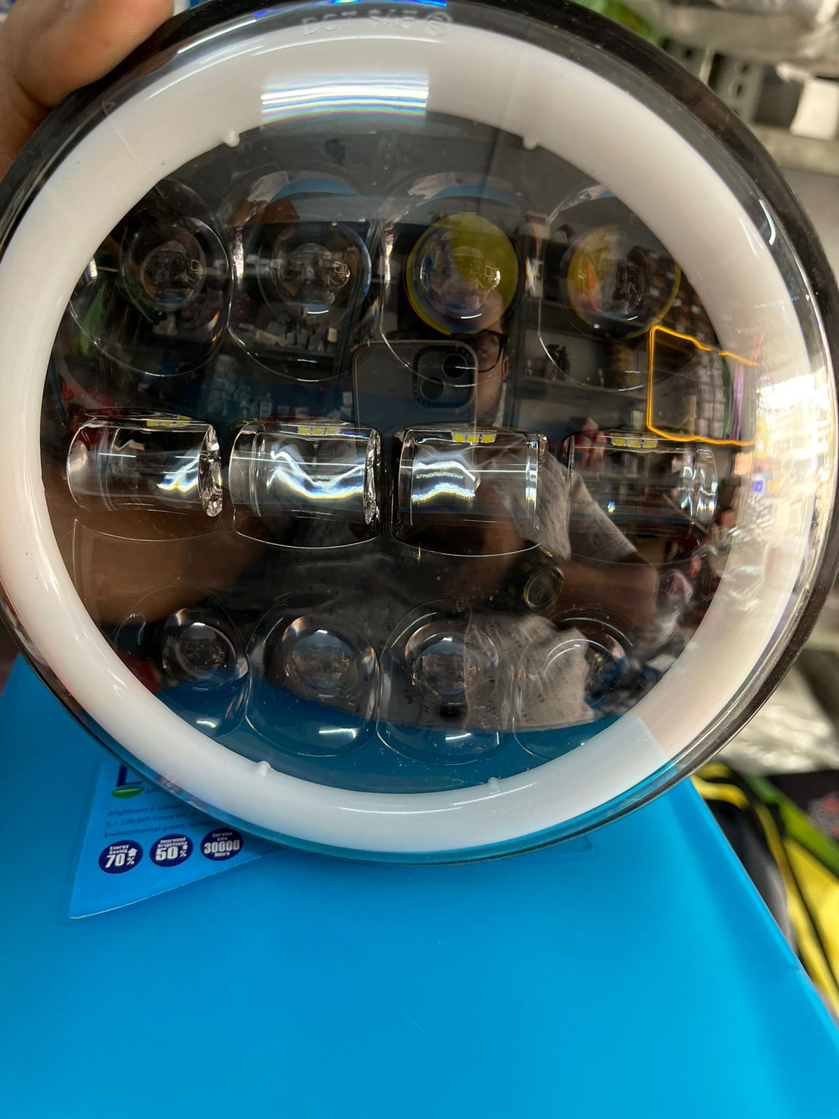 Original HJG 135w 12Led headlight for bullet all modals