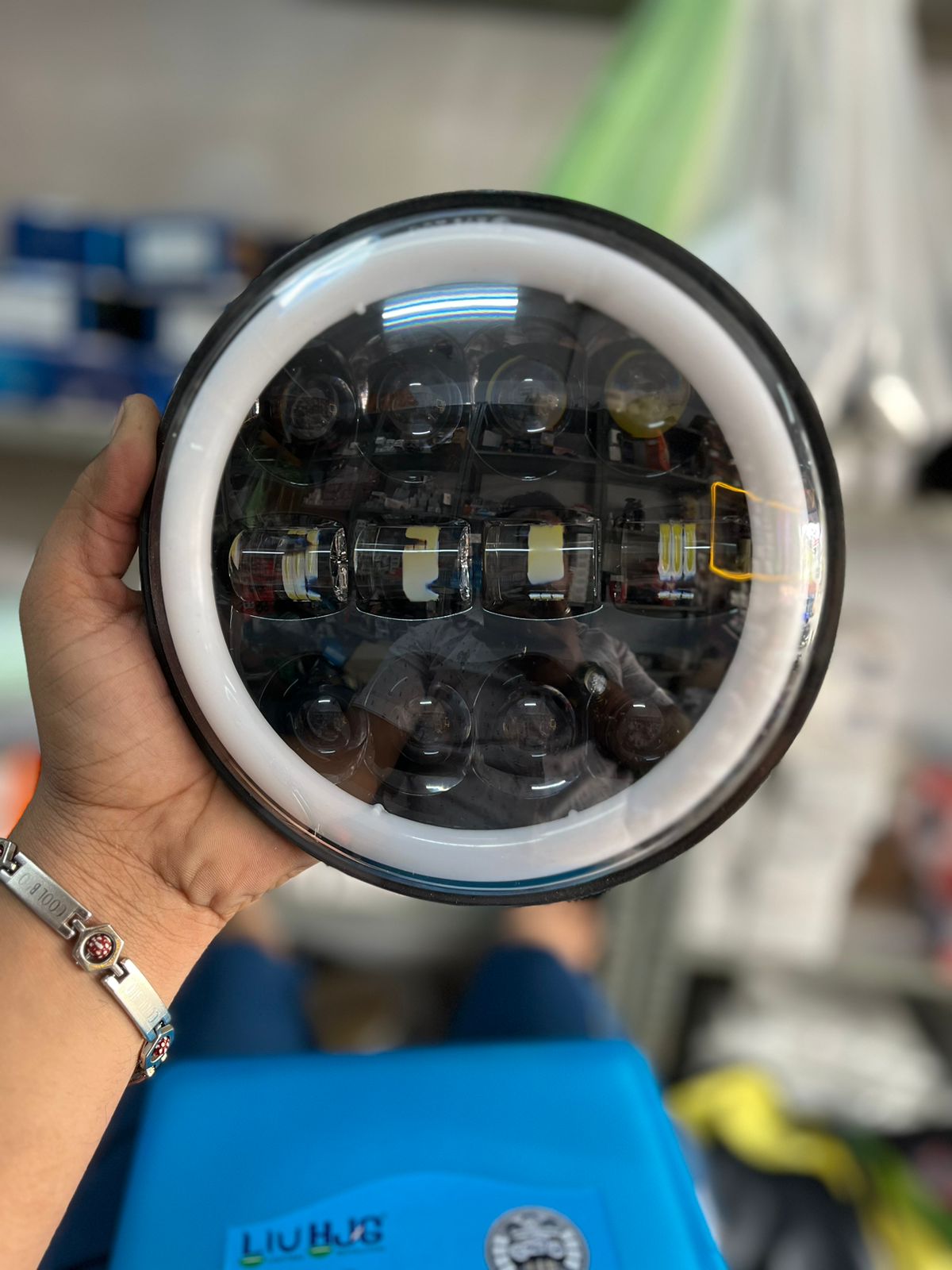 Original HJG 135w 12Led headlight for bullet all modals