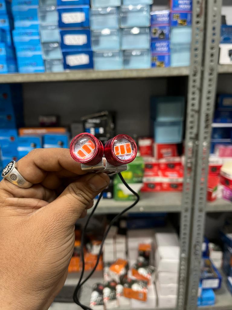 Metal body strobe light with 3 mode Red colour (pack of 2)