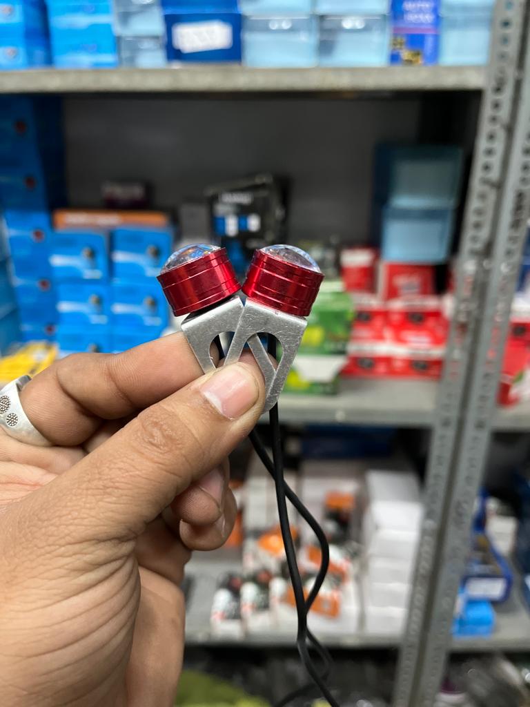 Metal body strobe light with 3 mode Red colour (pack of 2)