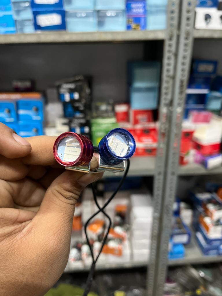Metal body strobe light with 3 mode red-blue (pack of 2)