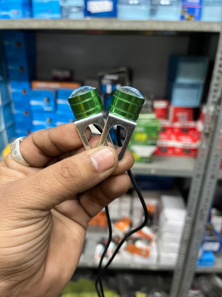 Metal body strobe light with 3 mode Green colour (pack of 2)