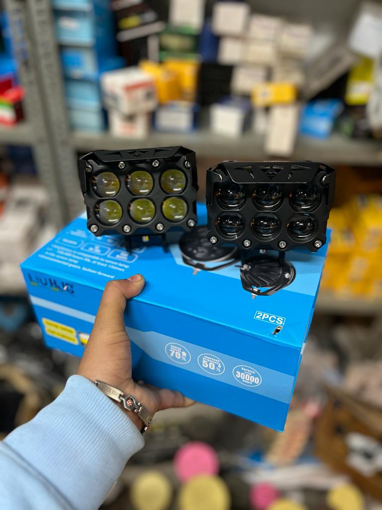 HJG future eye 6 lens 80watt fog light with free switch (pack of 2)