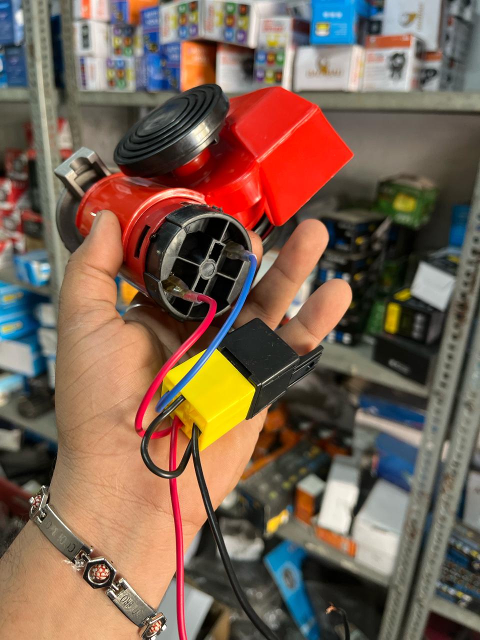 Train sound horn for bike and car with free relay wiring (12v 30A)