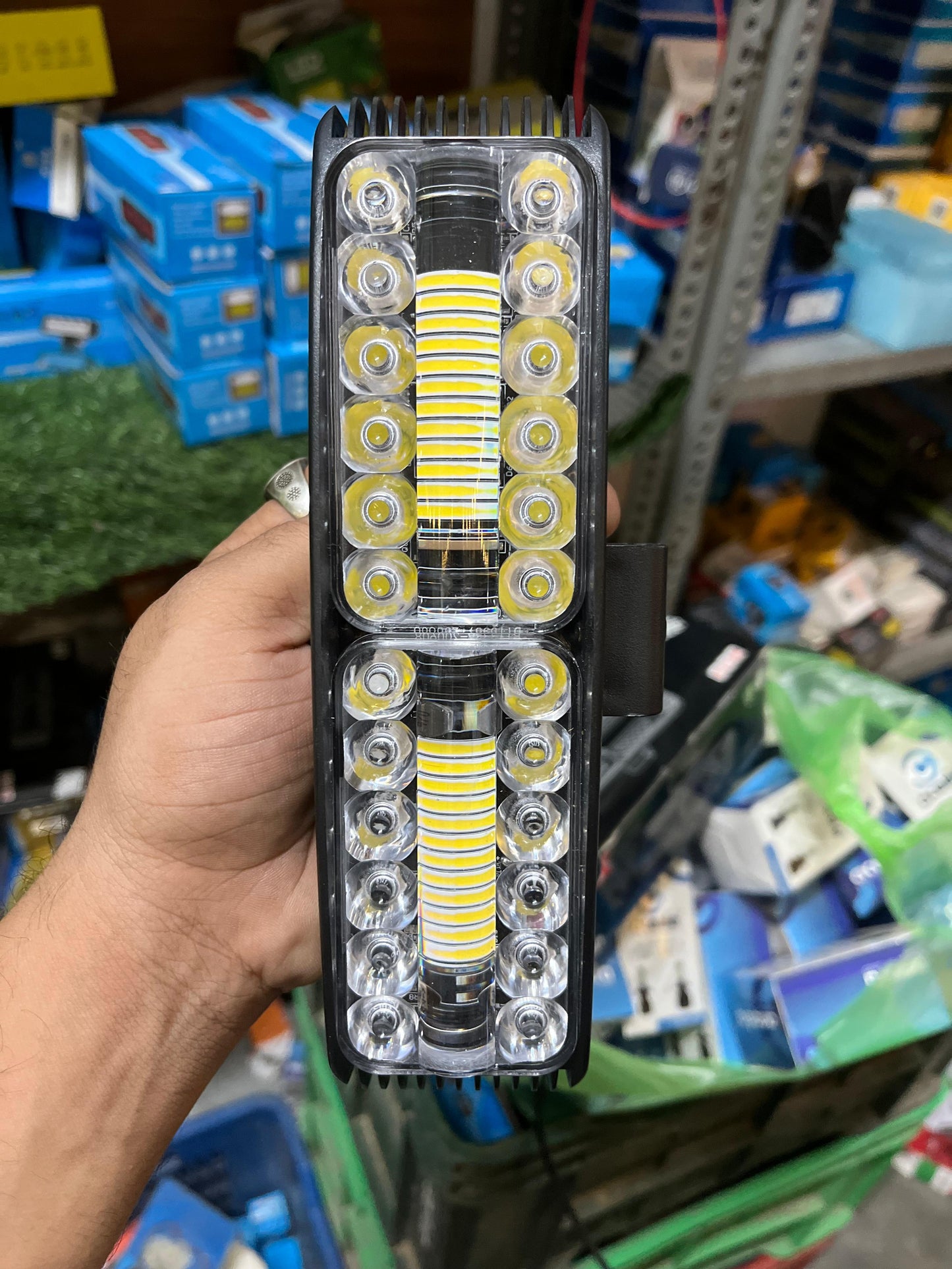 HK 65w dual beam bar light with blue lazer
