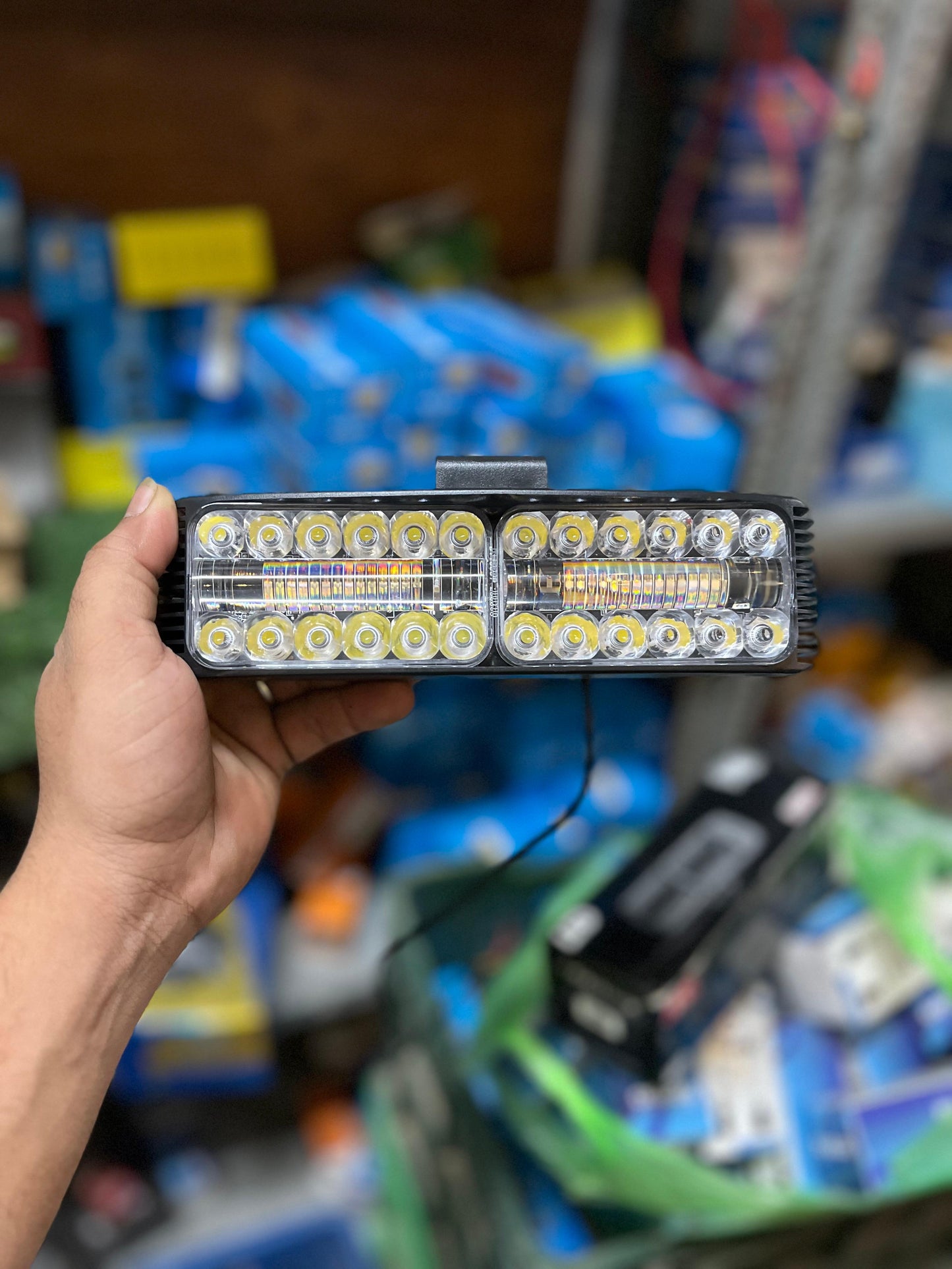 HK 65w dual beam bar light with blue lazer