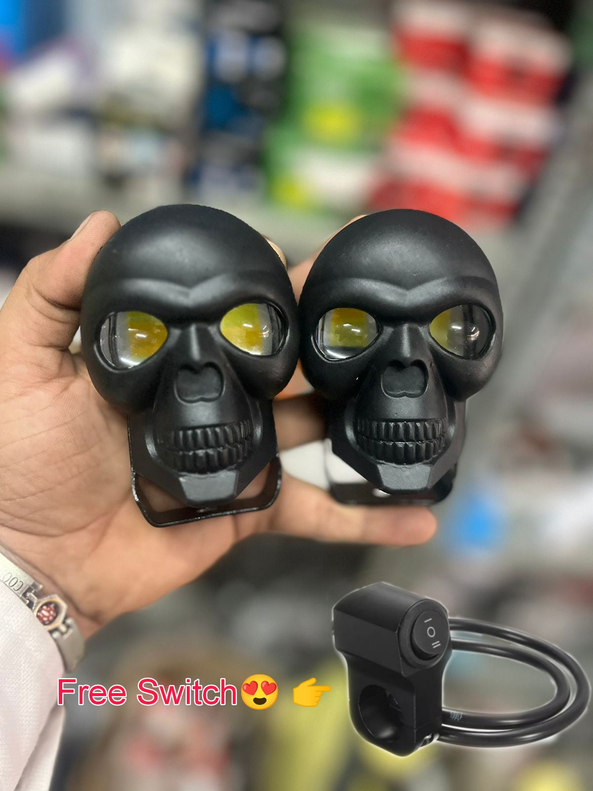 Autohoxx skull dual colour fog lights (pack of 2)