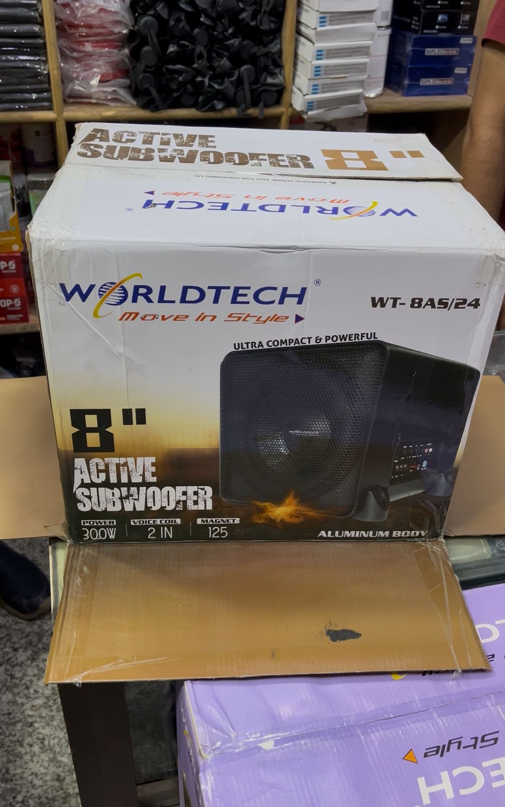 Worldtech wt-8AS dual woofer sub enclosure 8 inch