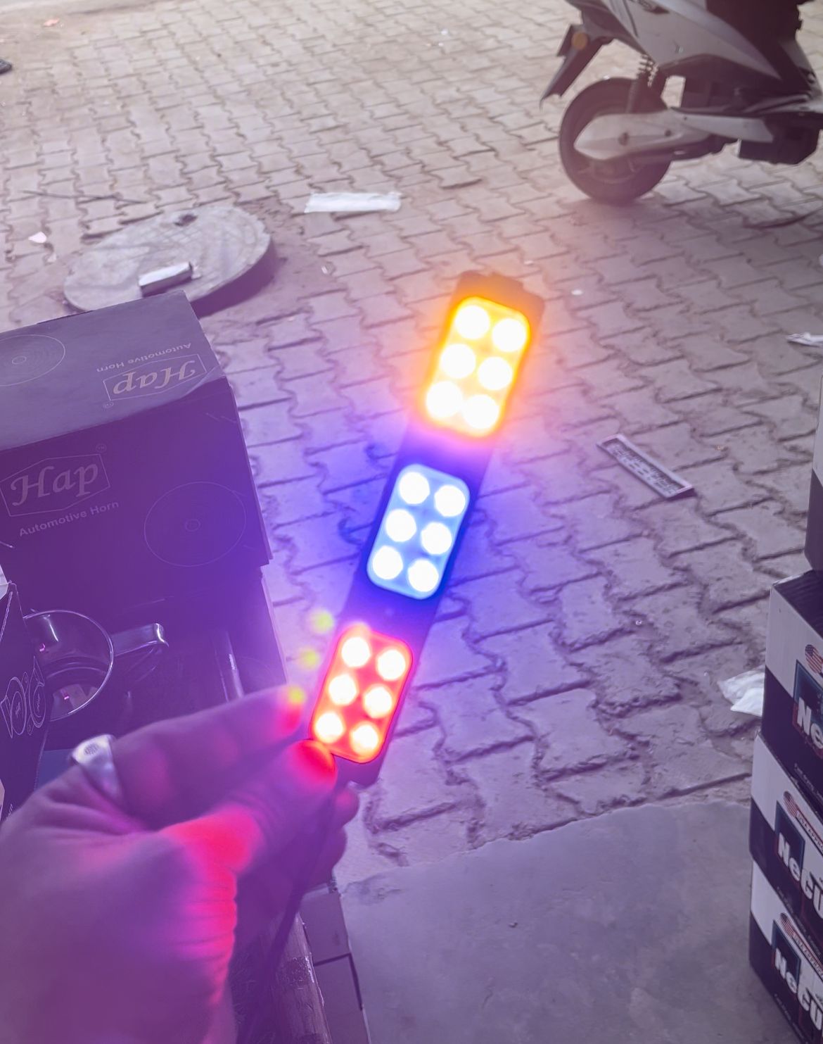 3 colour RGB hazard light (2 piece)