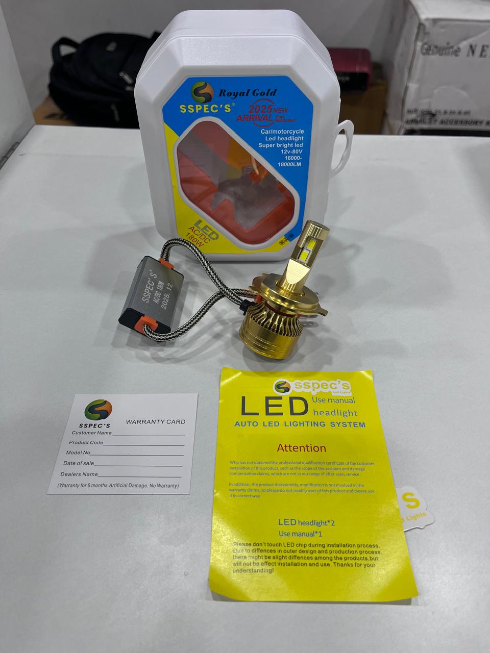 SSPEC 180w led headlight 1 year guarantee