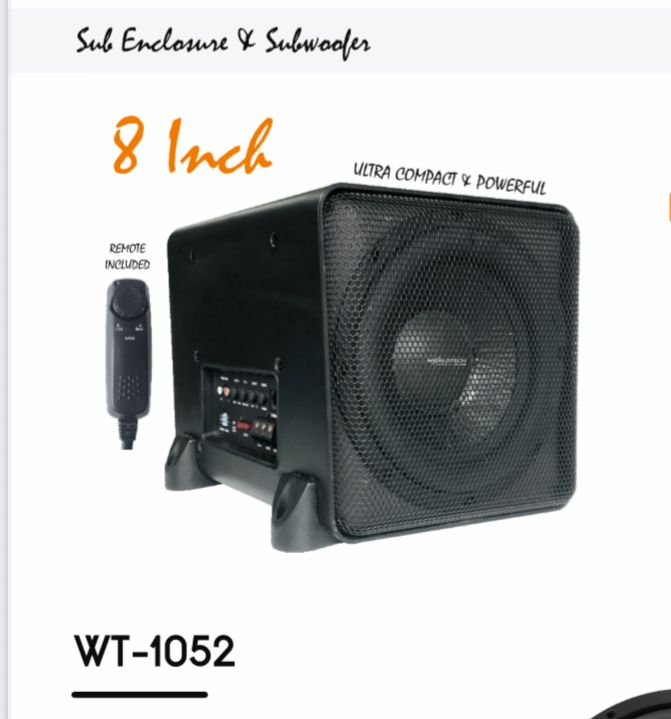 Worldtech wt-8AS dual woofer sub enclosure 8 inch