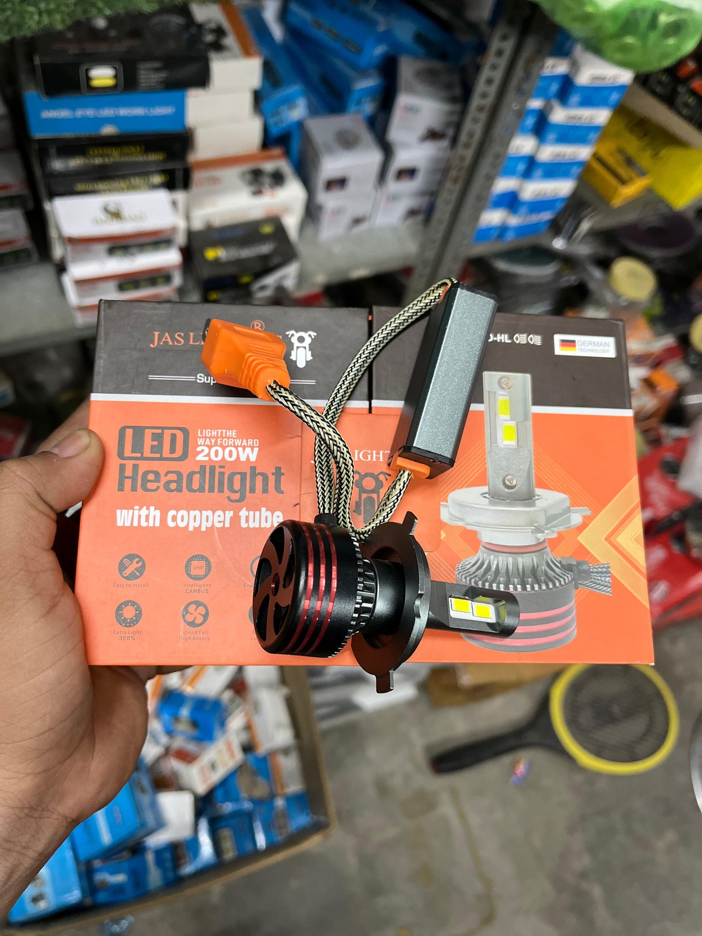 JAS 200w led headlight with 1 year guarantee (1 piece)