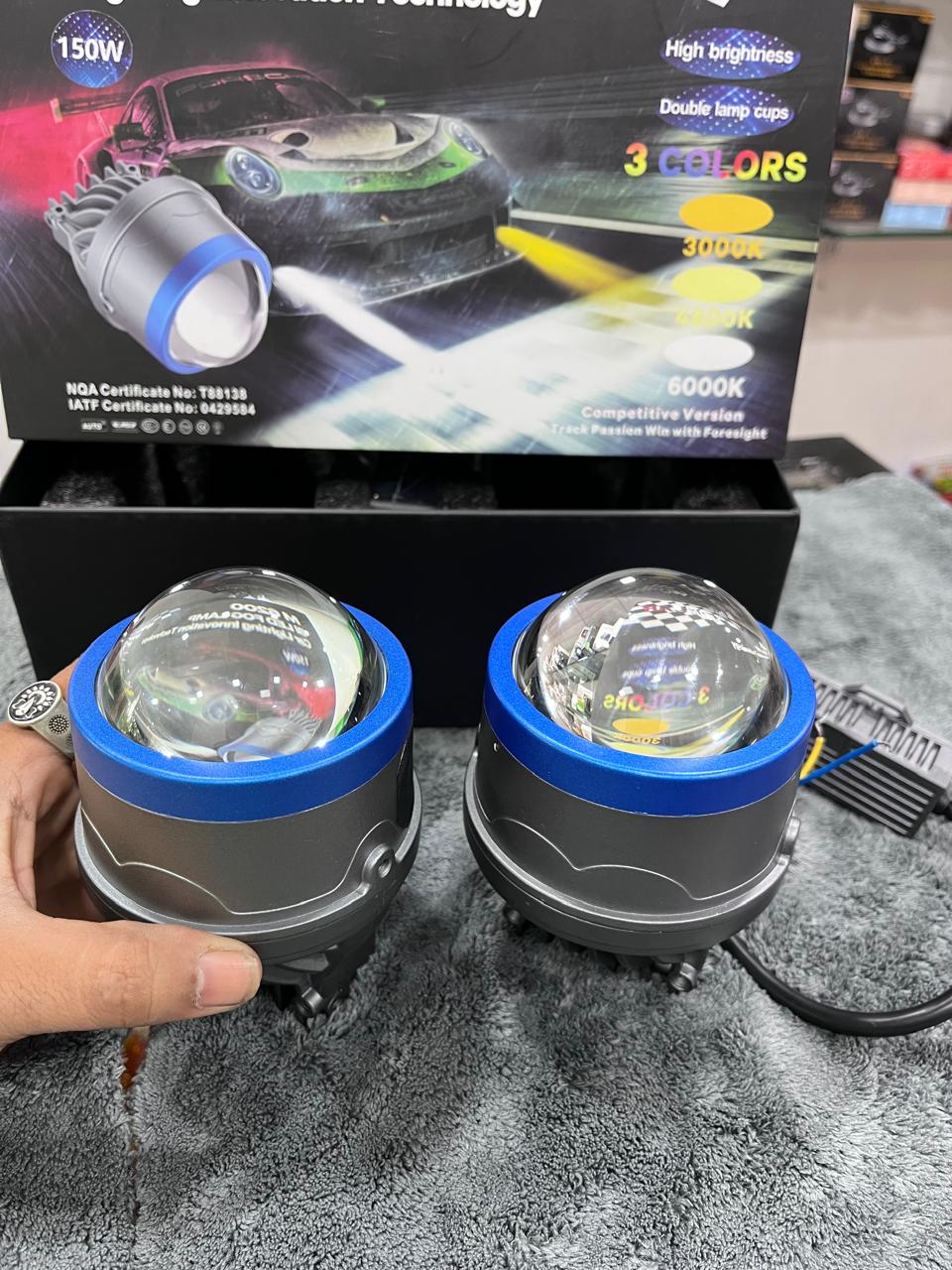 Iph M 6200 150watt tri colour projector fog lights (1 year guarantee)
