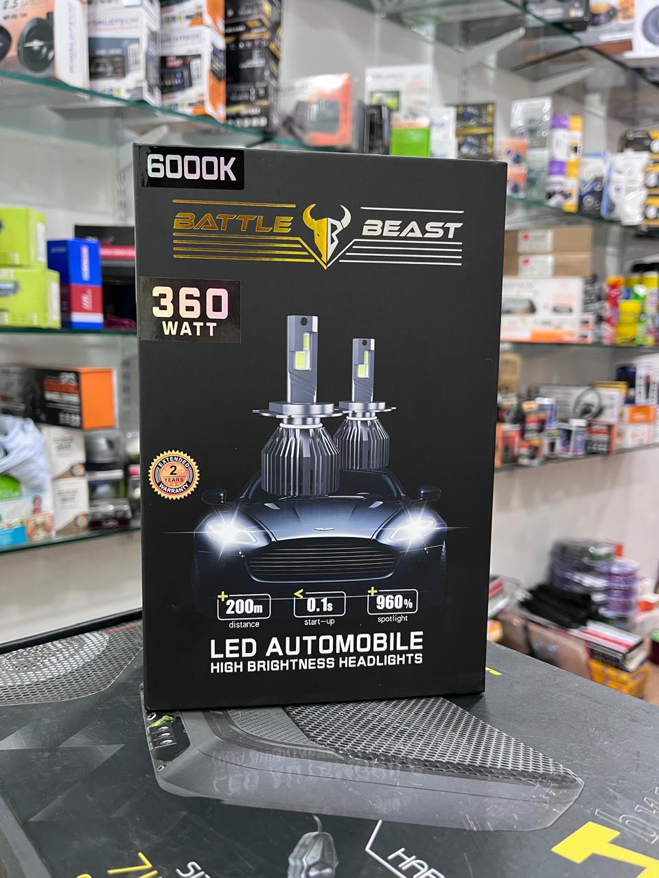 Battle beast 360w led headlight pack of 2