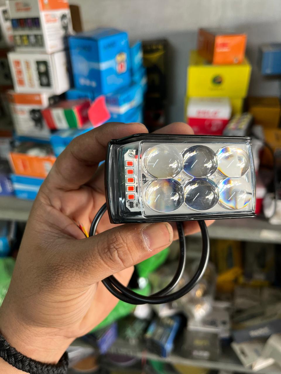 Baobao 6 led 5in1 fog light with red blue flasher (1 piece)