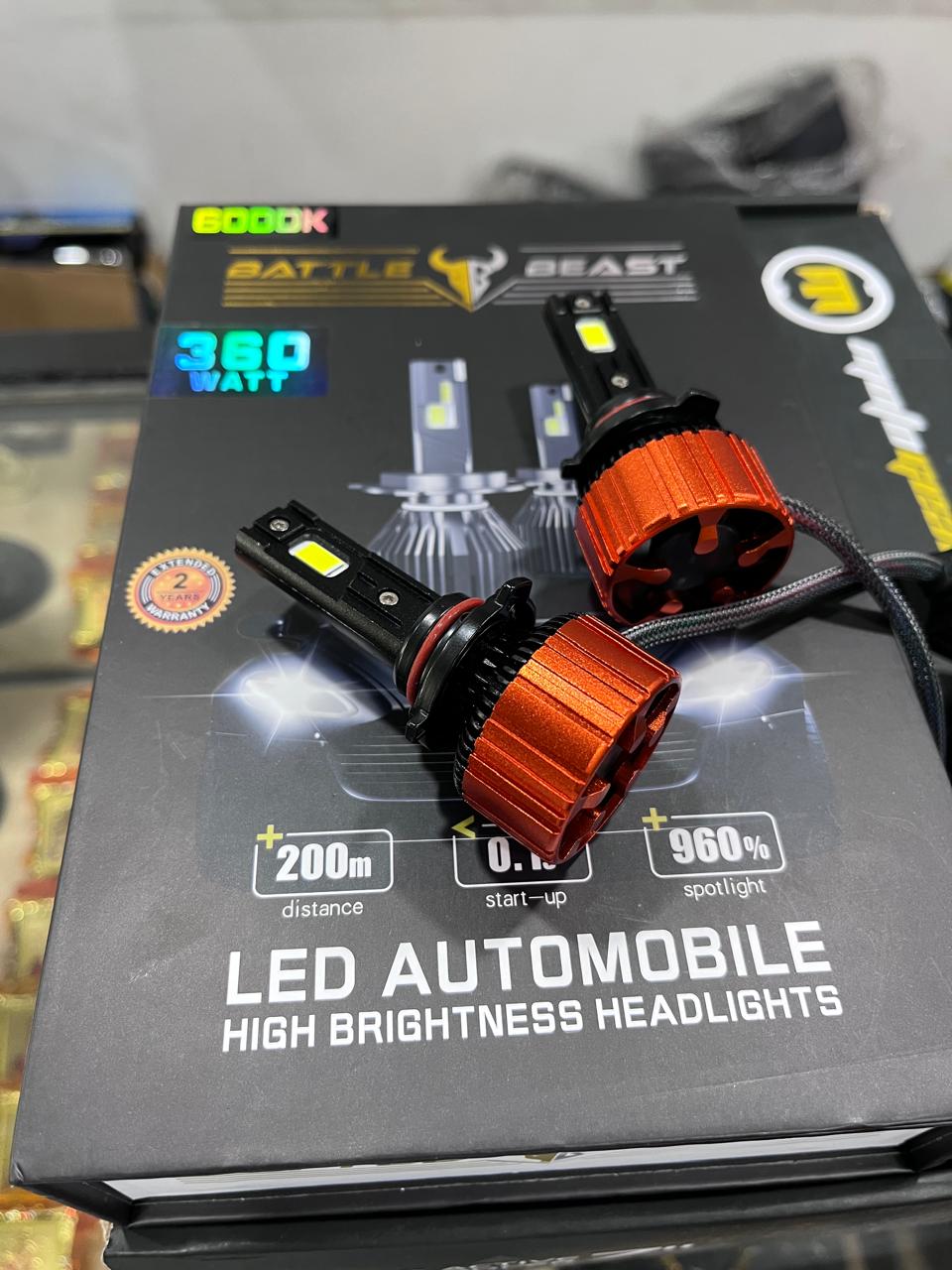 Battle beast 360w led headlight pack of 2