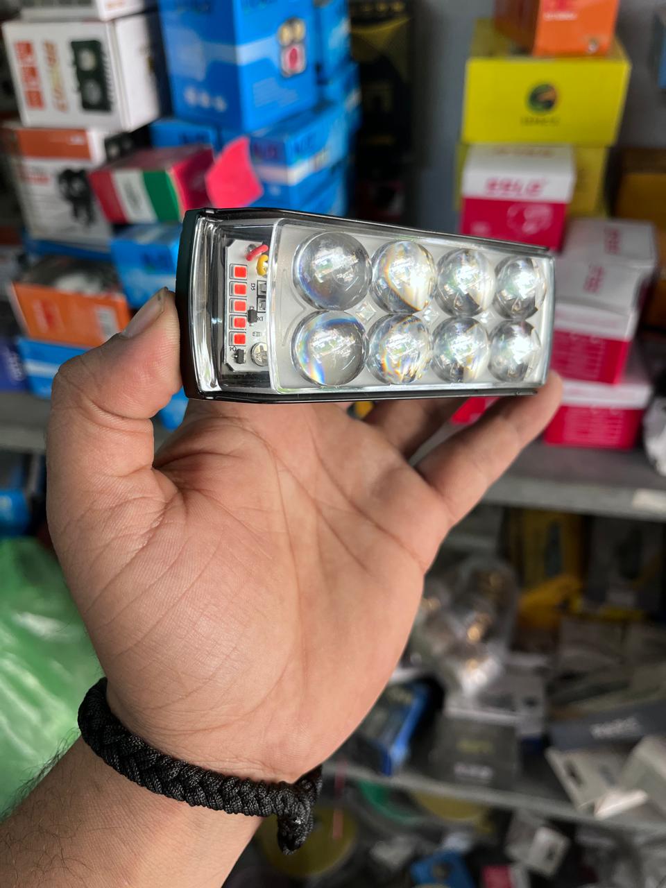 Baobao 8 led 5in1 fog light with red blue flasher (1 piece)