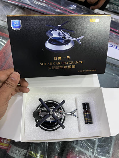 Helicopter solar car perfume for dashboard