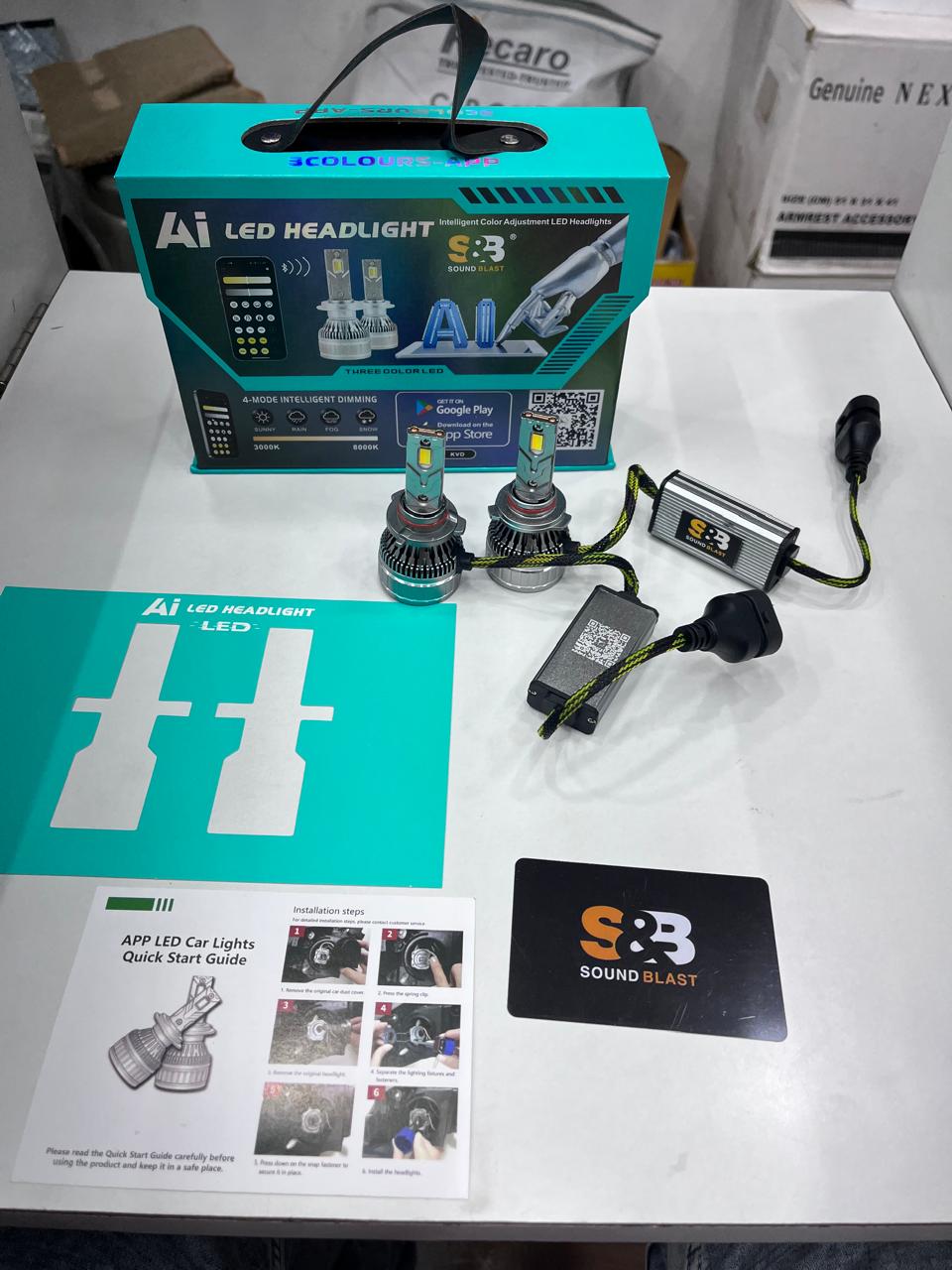 Sound & blast Ai 300w led headlight (pack of 2)