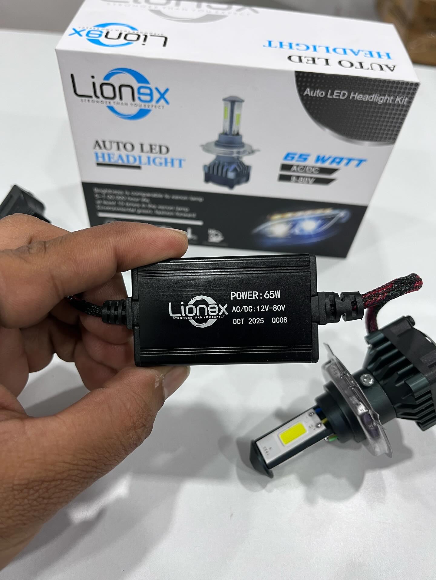 Lionex 65w AC-DC led headlight with 2 year guarantee (1 piece)