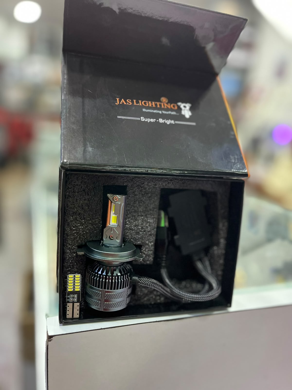 JAS 100w led headlight with free parking bulb