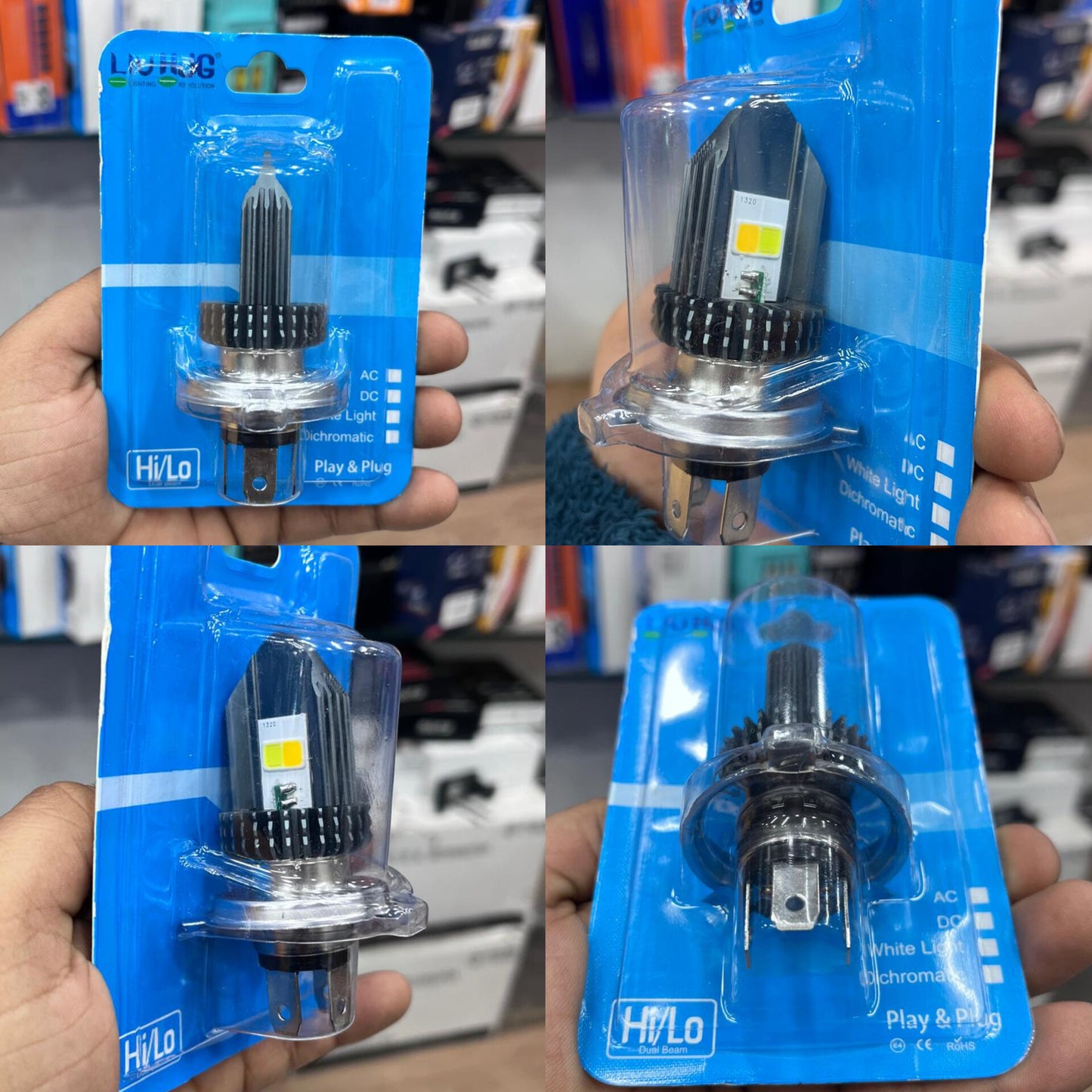 HJG triangle dual color led headlight (1 piece)