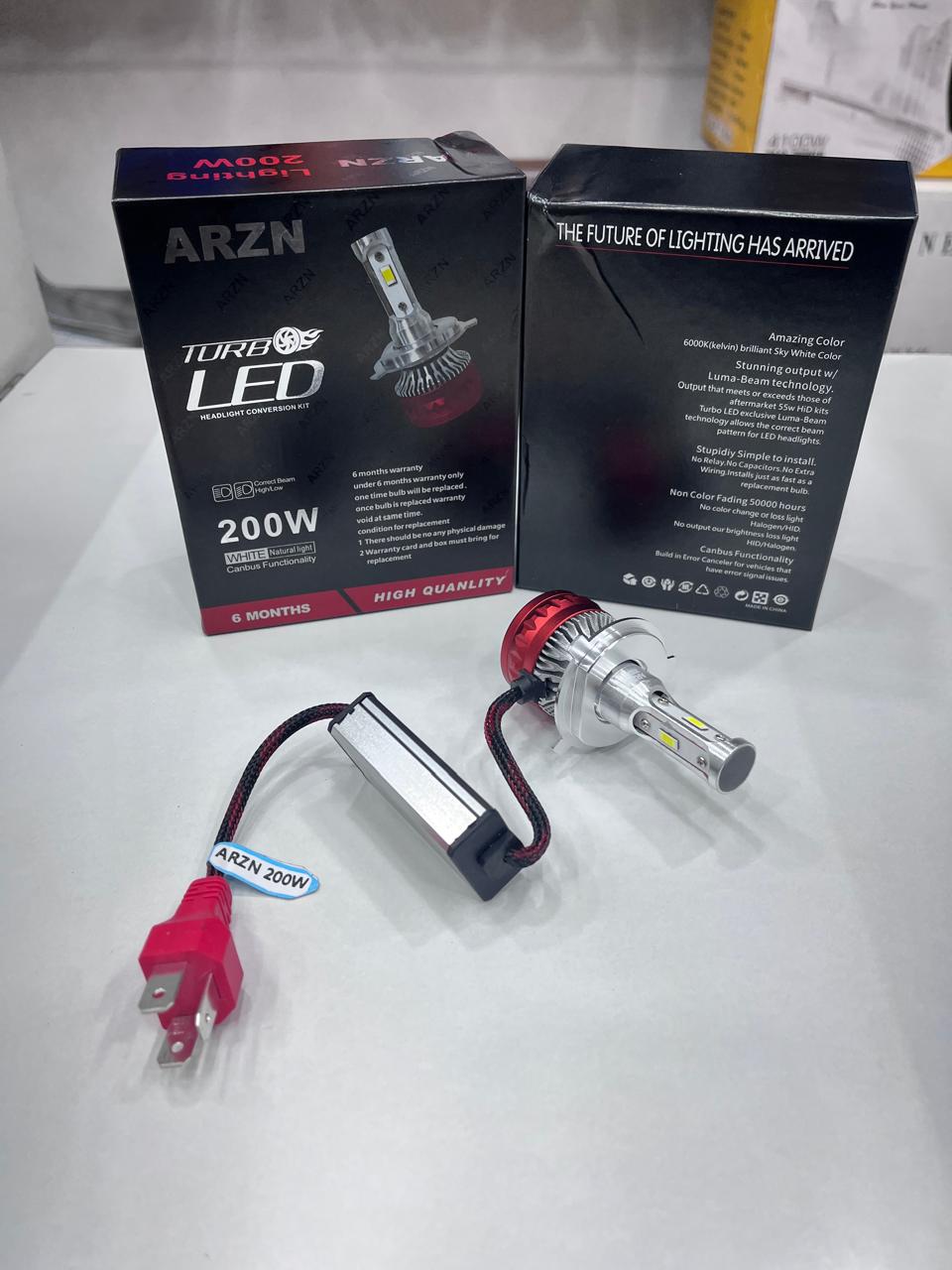 ARZN 200w turbo led headlight 6 months guarantee