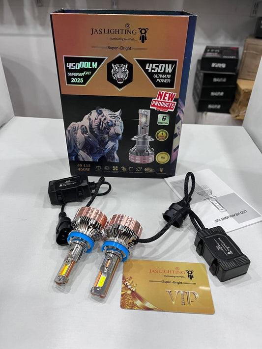 JAS 450w led headlight (pack of 2) 2 year guarantee