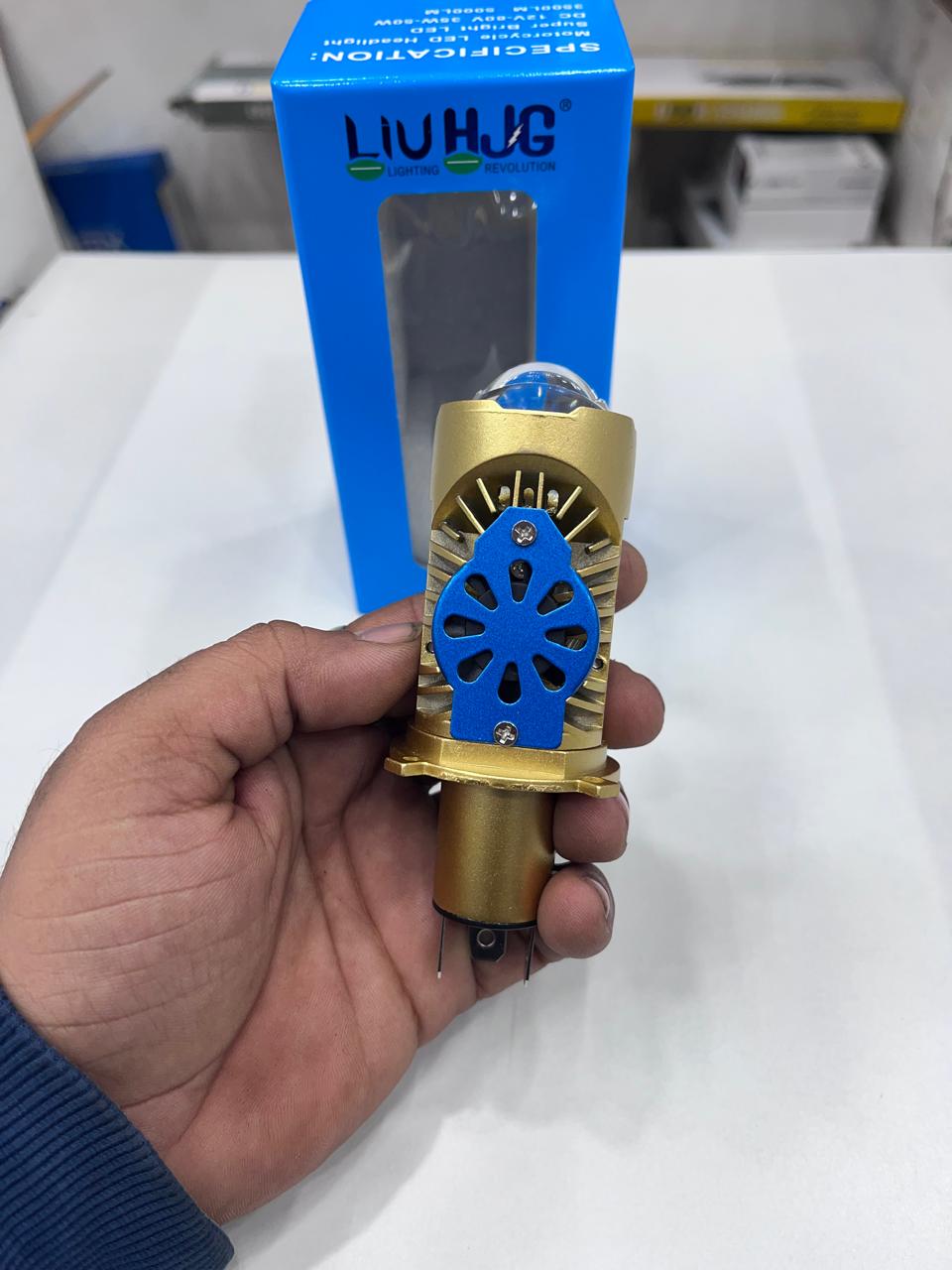 HJG 85w dual color led projector headlight