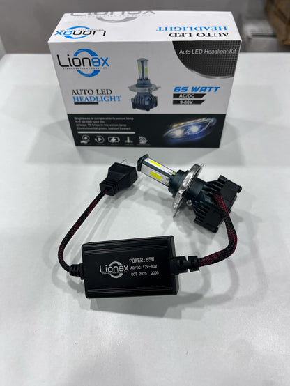 Lionex 65w AC-DC led headlight with 2 year guarantee (1 piece)