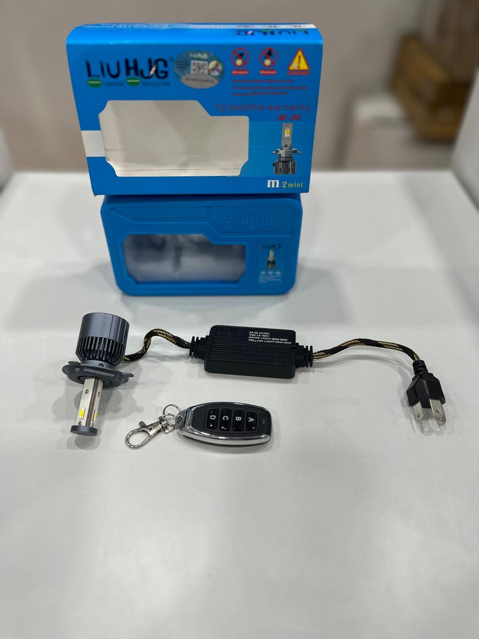 HJG 120w led headlight with wireless remote