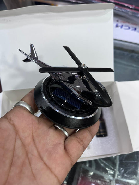 Helicopter solar car perfume for dashboard