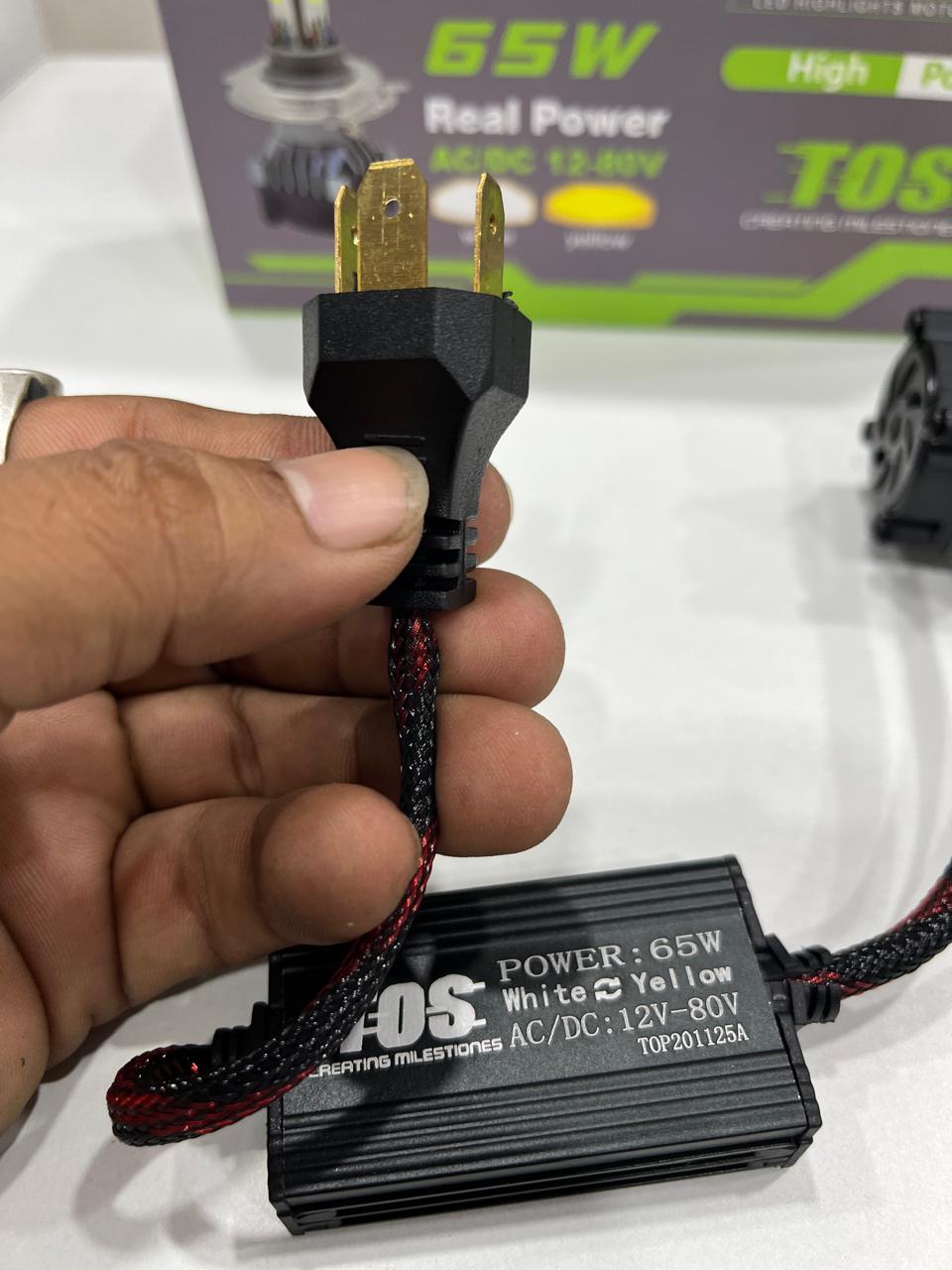 TOS 65w white/yellow led headlight 1 year guarantee