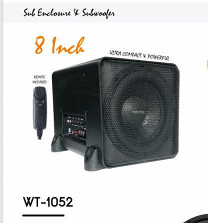 Worldtech wt-8AS dual woofer sub enclosure 8 inch