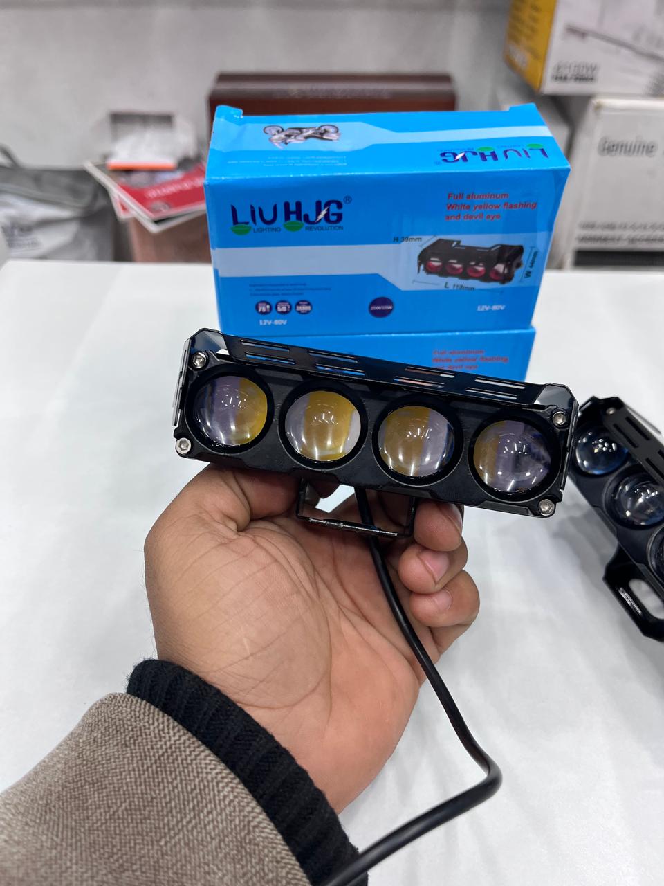 HJG 4 lens fog light with red devil and flash modes 50w (2 piece)