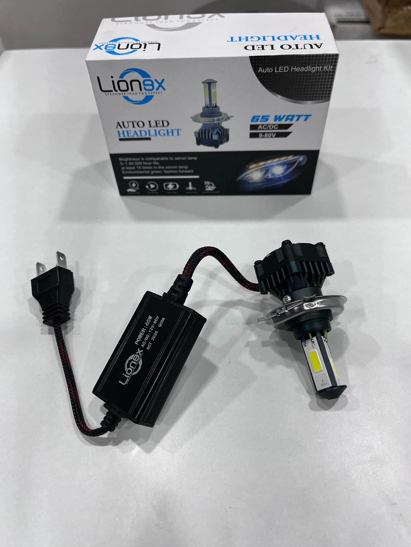 Lionex 65w AC-DC led headlight with 2 year guarantee (1 piece)