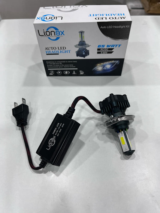 Lionex 65w AC-DC led headlight with 2 year guarantee (1 piece)