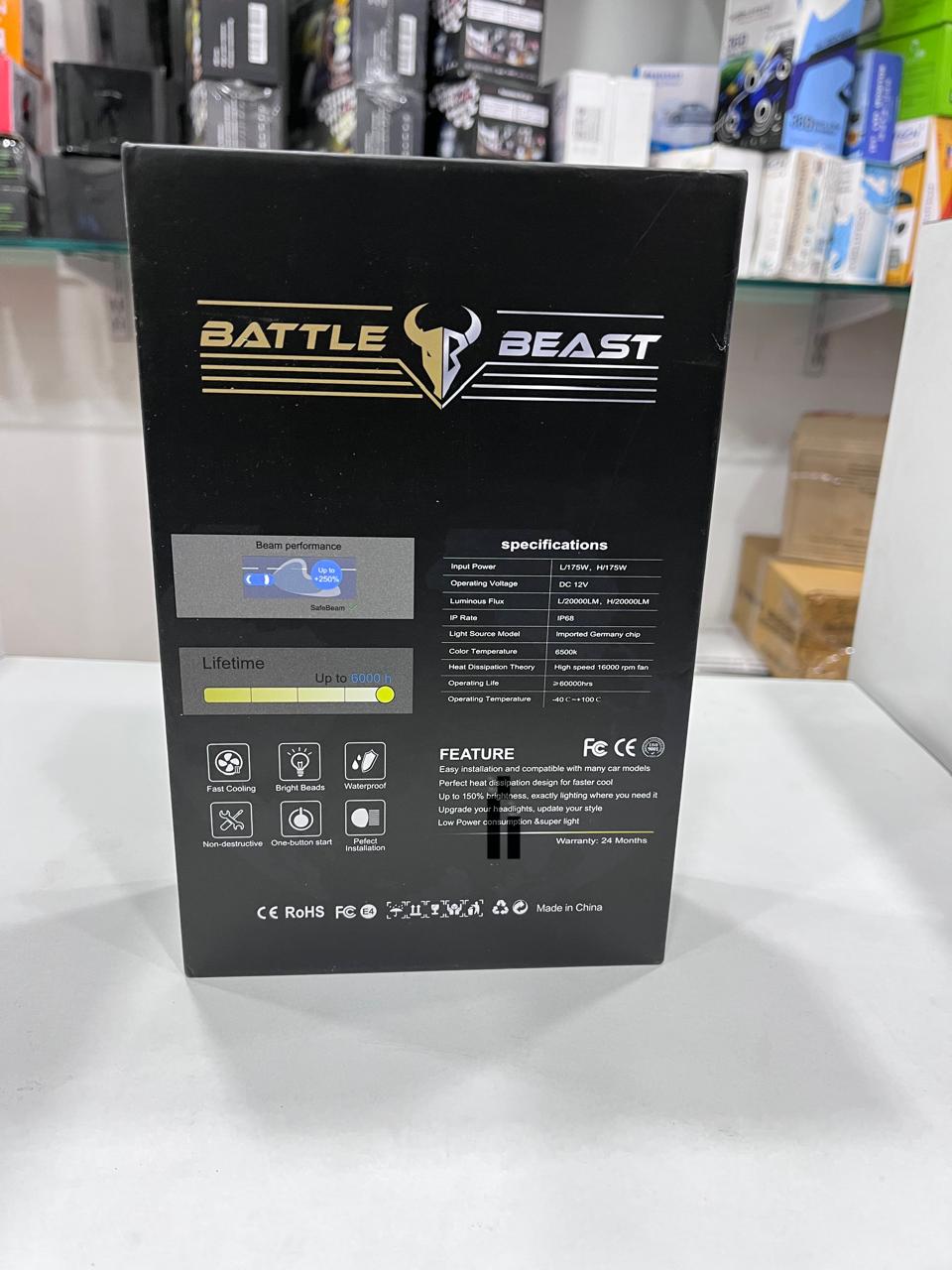 Battlebeast 250w led headlight (pack of 2) 2 year guarantee