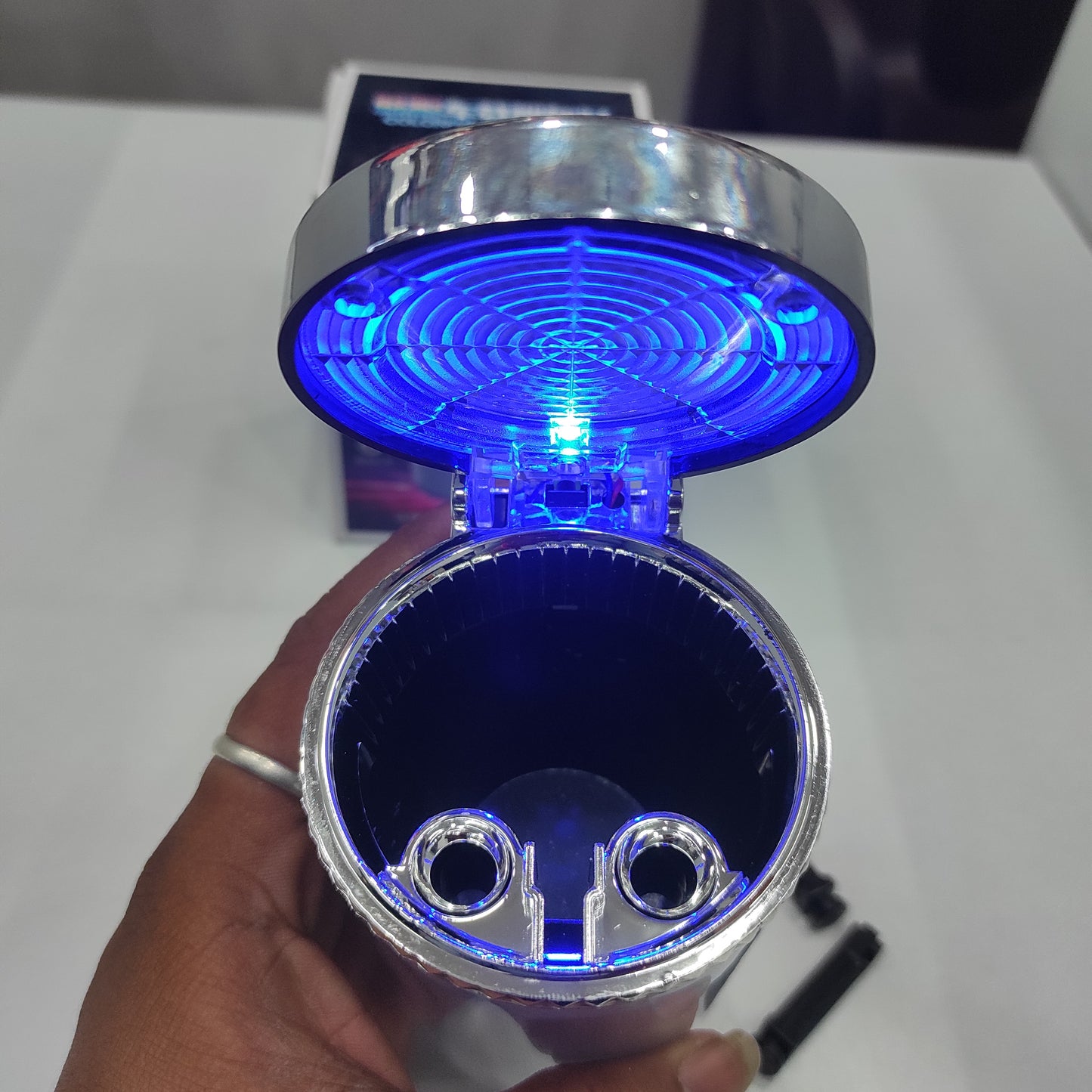 Car ash tray with multi colour RGB light