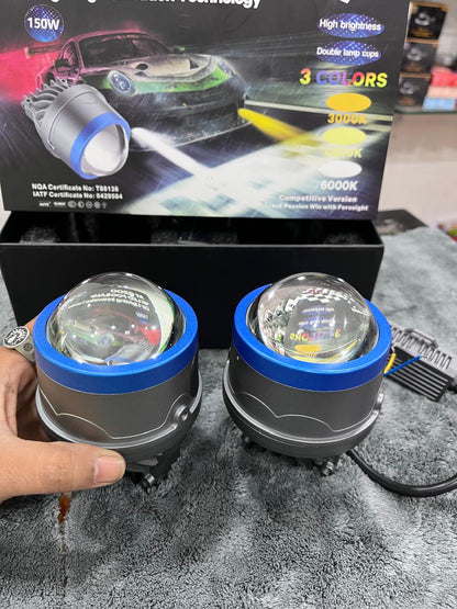 Iph M 6200 150watt tri colour projector fog lights (1 year guarantee)