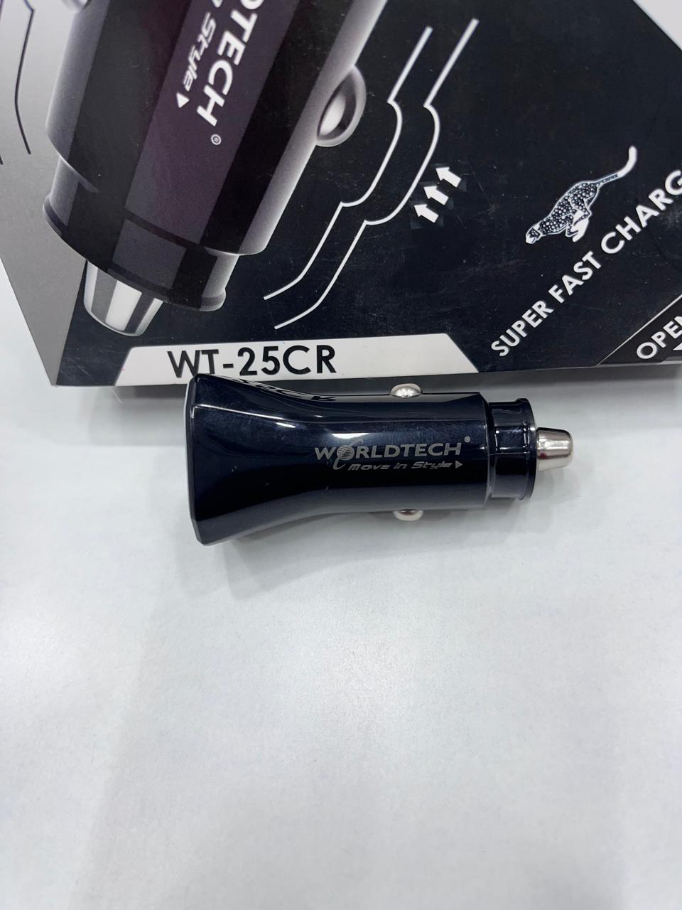Worldtech 3 in 1 fast car charger (2 year guarantee)