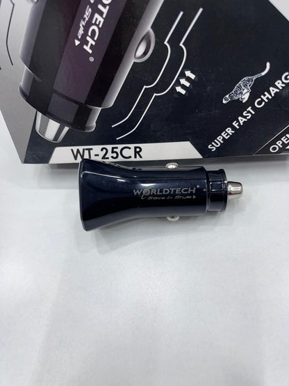 Worldtech 3 in 1 fast car charger (2 year guarantee)