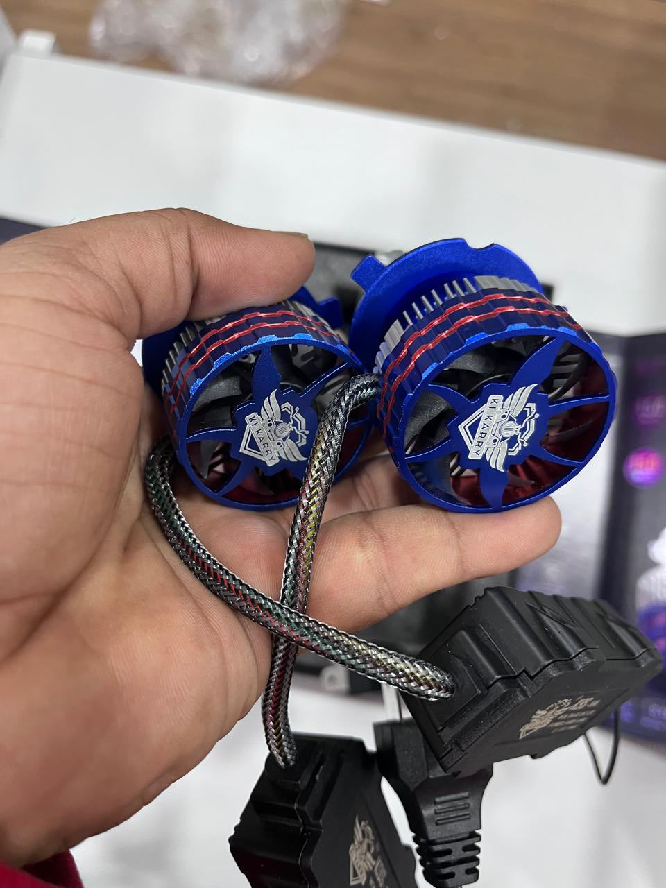 Karry 300w dual colour with remote led headlight (pack of 2)