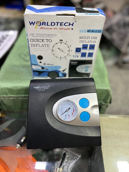 Worldtech 150 PSI Car tyre inflator 1 year guarantee