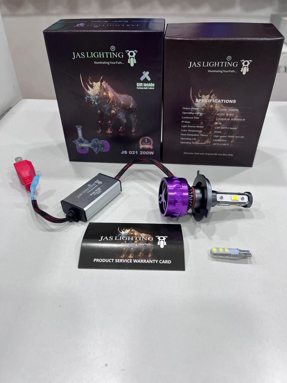 JAS 200w led headlight 1 year guarantee