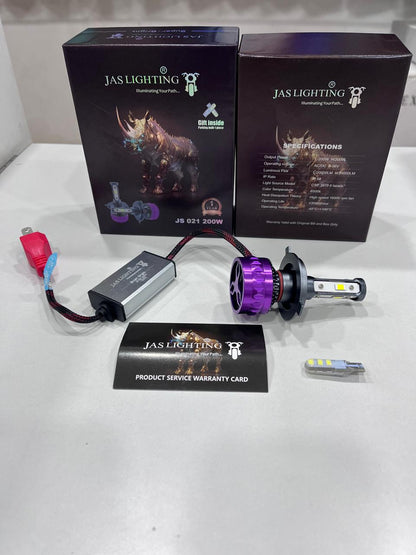 JAS 200w led headlight 1 year guarantee