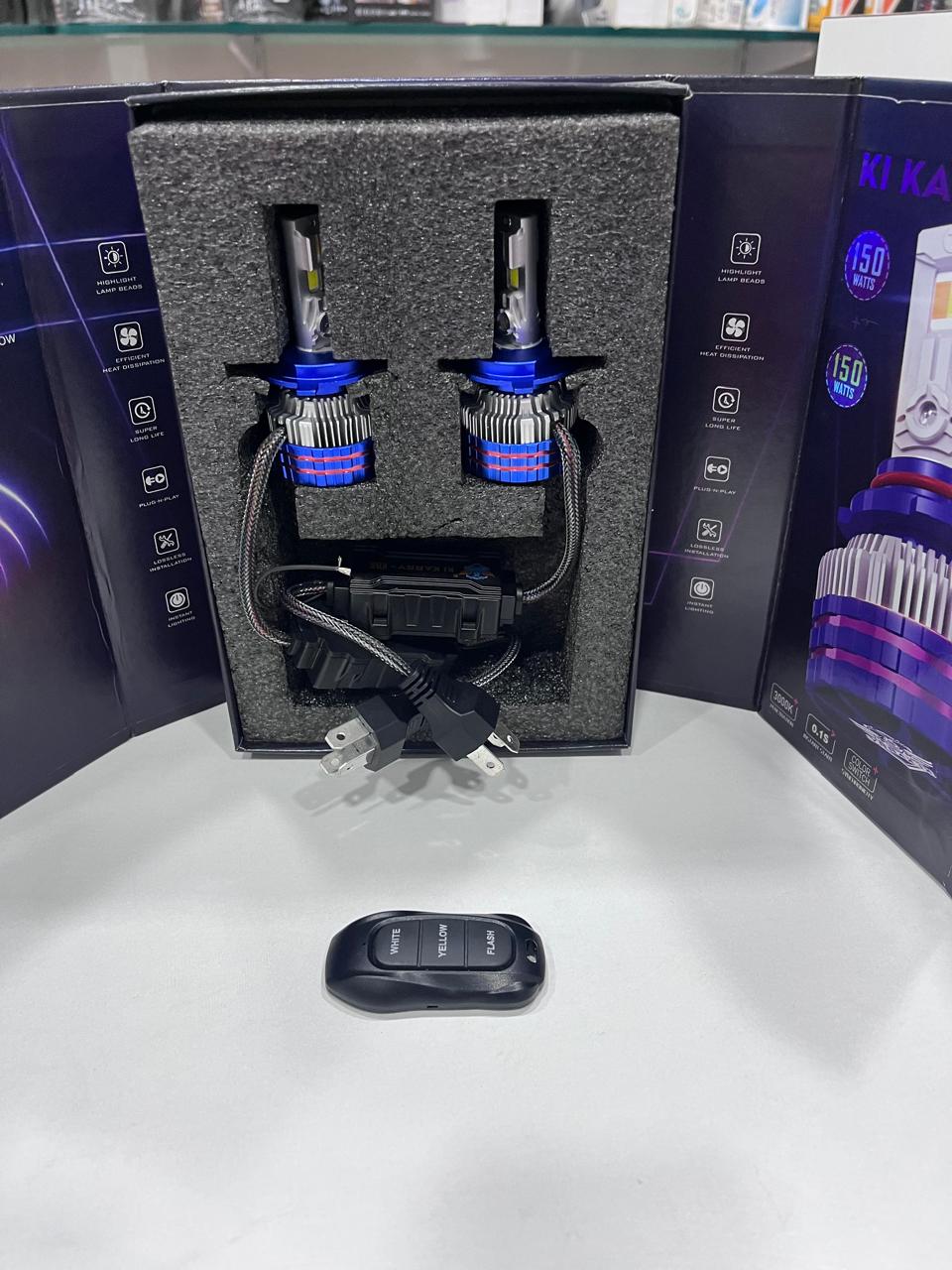 Karry 300w dual colour with remote led headlight (pack of 2)