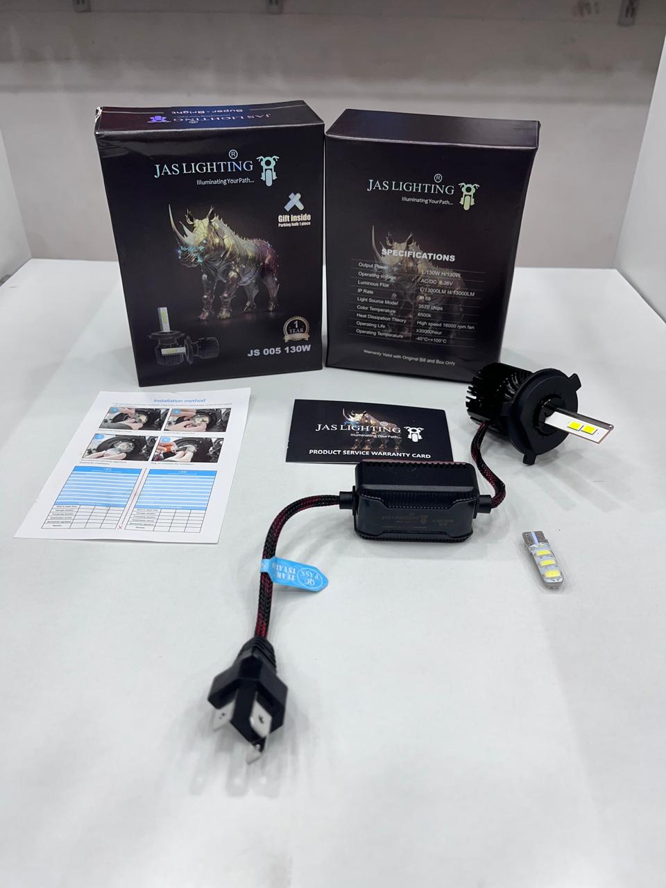 JAS 130w led headlight (1 year guarantee)
