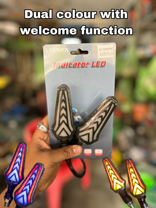 Dual colour running indicators with welcome function (2 piece)