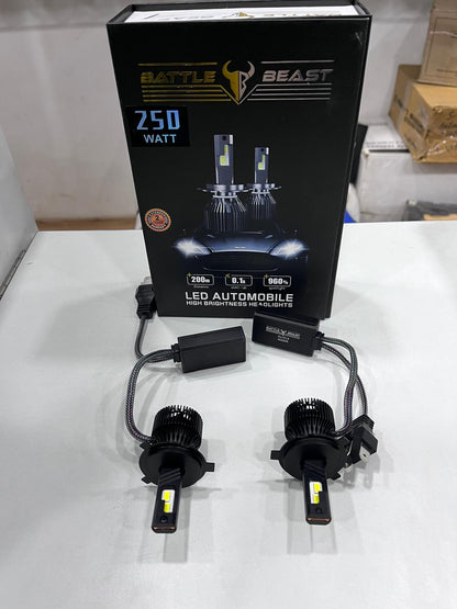 Battlebeast 250w led headlight (pack of 2) 2 year guarantee